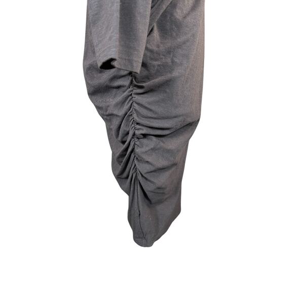 NWT Sundry Anthropologie 3/4 Sleeve Ruched Side Mini Dress Black‎ Medium - Picture 9 of 12